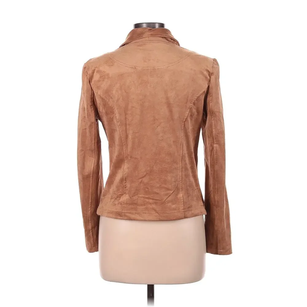 Lulus Wild at Heart Tan Vegan Suede Moto Jacket XS NWT